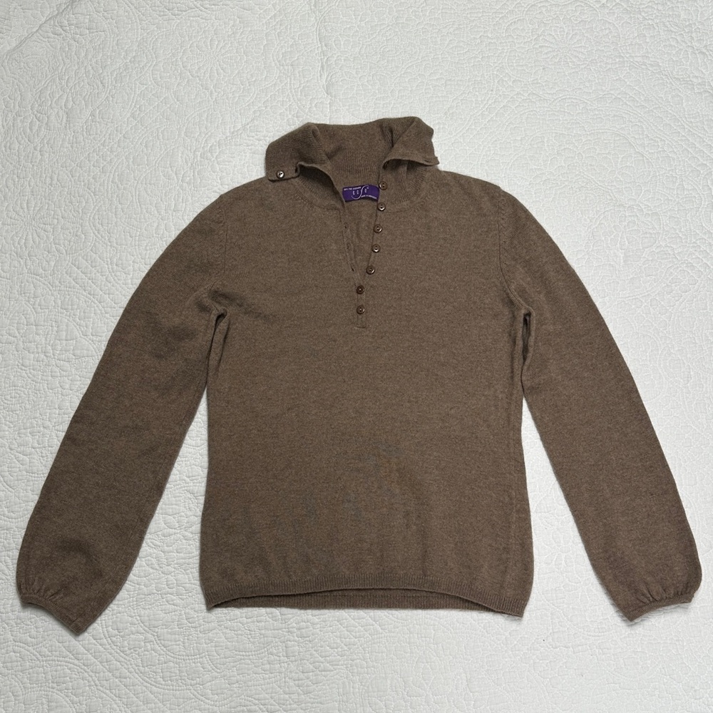 100% Mongolian cashmere Women’s Brown Sweater sz small